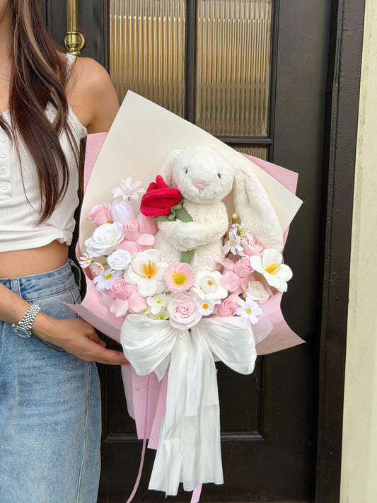 Bunny Rose Soap Bouquet
